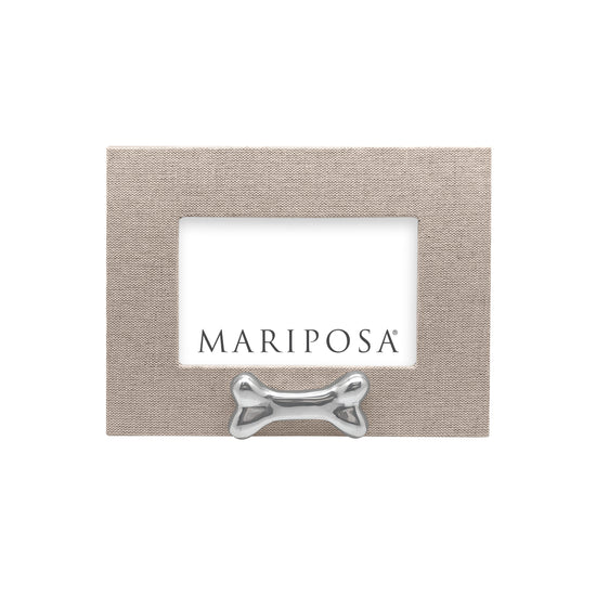 Mariposa - Natural Linen with Dog Bone 4 x6" Frame Horizontal