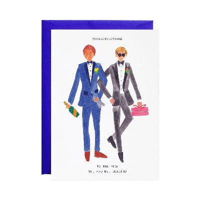 Mr. Boddington Wedding Card - Mr. and Mr. Dashing
