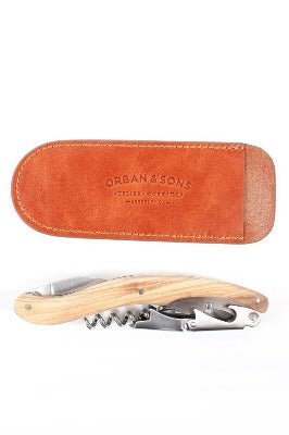 Orban & Sons Large Corkscrew with Leather Pouch
