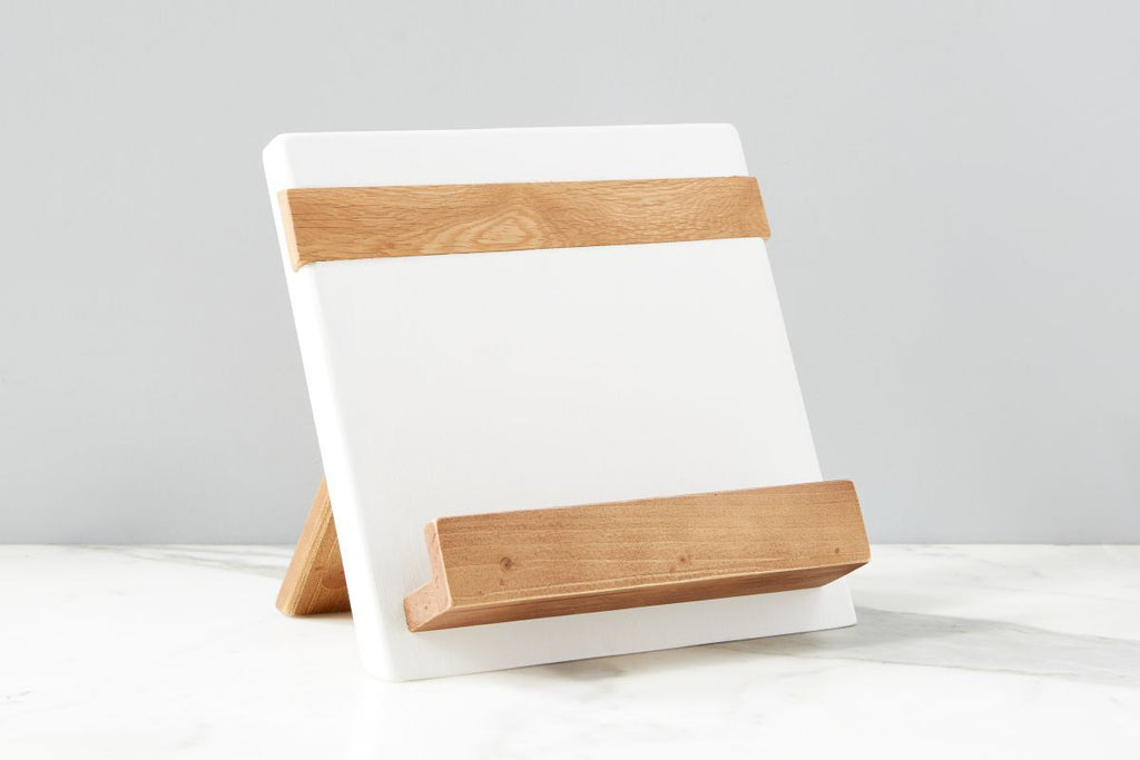 etuHome-White Mod iPad Cookbook Holder