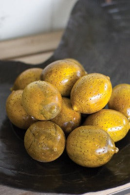 Kalalou - Hand Carved Wood Lemons